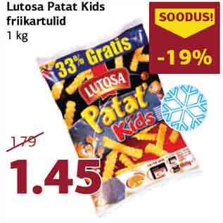 Allahindlus - Lutosa Patat Kids friikartulid 1 kg