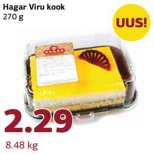 Allahindlus - Hagar Viru kook 270 g