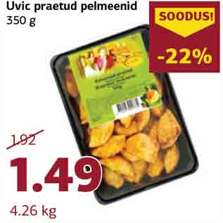 Allahindlus - Uvic praetud pelmeenid 350 g