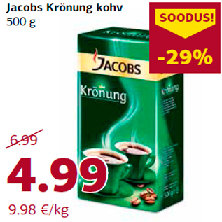 Allahindlus - Jacobs Krönung kohv 500 g