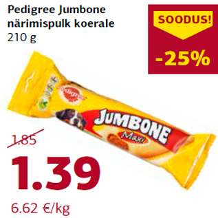 Allahindlus - Pedigree Jumbone närimispulk koerale 210 g