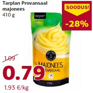 Allahindlus - Tarplan Provansaal majonees 410 g