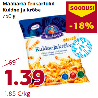 Allahindlus - Maahärra friikartulid Kuldne ja krõbe 750 g