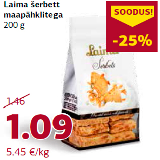 Allahindlus - Laima šerbett maapähklitega 200 g