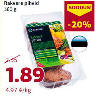 Allahindlus - Rakvere pihvid 380 g