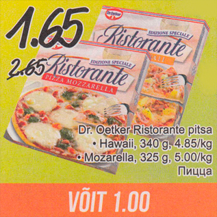 Allahindlus - Dr.oetker Ristorante pitsa