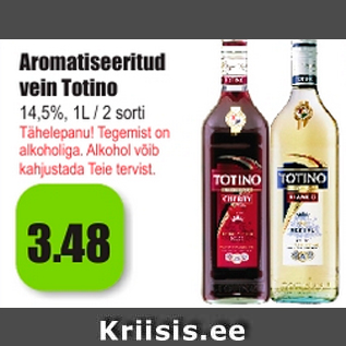 Allahindlus - Aromatiseeritud vein Totino