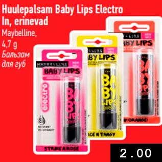 Allahindlus - Huulepalsam Baby Lips Electro In, erinevad