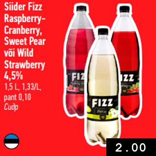 Allahindlus - Siider Fizz RaspberryCranberry, Sweet Pear või Wild Strawberry