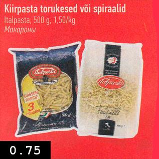 Allahindlus - Kiirpasta torukesed või spiraalid