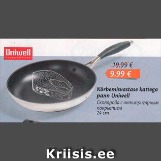 Allahindlus - Kärbemisvastase kattega pann Uniwell 24 cm