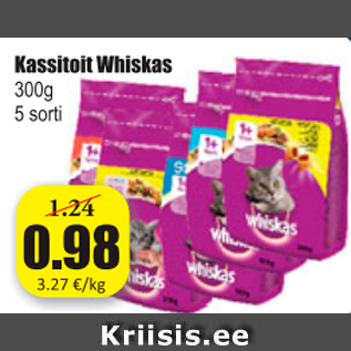 Allahindlus - Kassitoit Whiskas 300 g