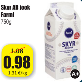 Allahindlus - Skyr AB jook Farmi 750 g