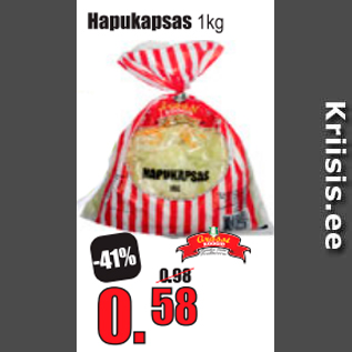 Allahindlus - Hapukapsas 1 kg