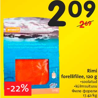 Allahindlus - Rimi forellifilee, 120 g