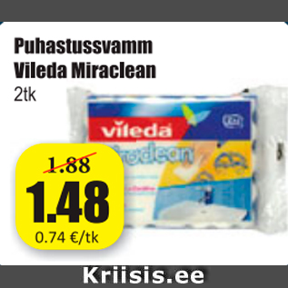 Allahindlus - Puhastusvamm Vileda Miraclean 2 tk