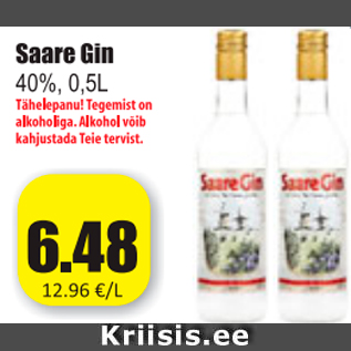 Allahindlus - Saare Gin