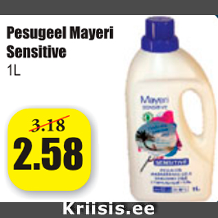 Allahindlus - Pesugeel Mayeri Sensitive 1 L