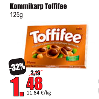 Allahindlus - Kommikarp Toffifee 125 g