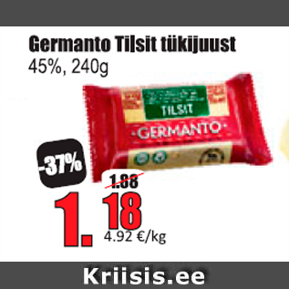 Allahindlus - Germanto Tilsit tükijuust