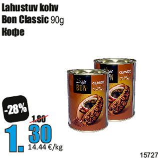 Allahindlus - Lahustuv kohv Bon Classic 90g