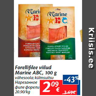 Allahindlus - Forellifilee viilud Marine ABC, 100 g