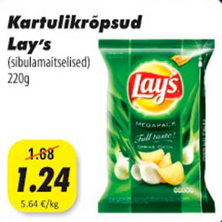 Allahindlus - Kartulikrõpsud lay"s (sibulamaitselised) 220g