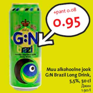 Allahindlus - Muu alkohoolne jook G:N Brazil Long Drink