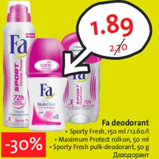 Allahindlus - Fa deodorant