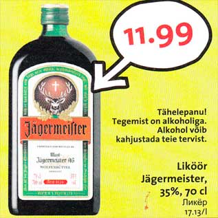 Allahindlus - Liköör Jägermeister