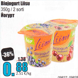 Allahindlus - Biojogurt Liisu