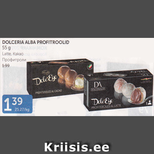 Allahindlus - DOLCERIA ALBA PROFITROOLID 55 g