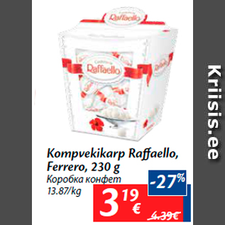 Allahindlus - Kompvekikarp Raffaello, Ferrero, 230 g