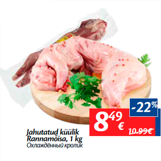 Allahindlus - Jahutatud küülik Rannamõisa, 1 kg