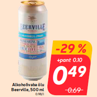 Allahindlus - Alkoholivaba õlu Beerville, 500 ml