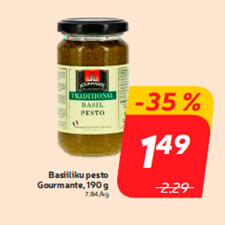 Allahindlus - Basiiliku pesto Gourmante, 190 g