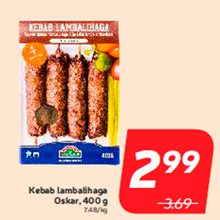 Allahindlus - Kebab lambalihaga Oskar, 400 g