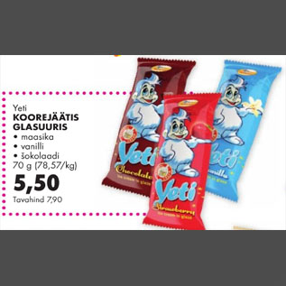 Allahindlus - Yeli koorejäätis glasuuris