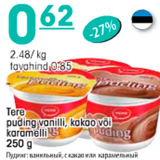 Allahindlus - Tere puding vanilli,kakao või karamelli 250g