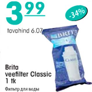 Allahindlus - Brita veefilter Classic 1 tk