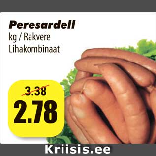 Allahindlus - Peresardell kg / Rakvere Lihakombinaat