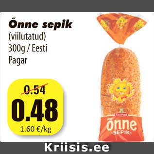 Allahindlus - Õnne sepik (viilutatud) 300g / Eesti Pagar