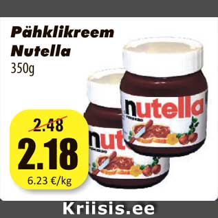 Allahindlus - Pähklikreem Nutella 350g