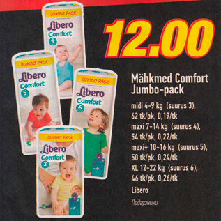 Allahindlus - Mähkmed Comfort Jumbo-pack