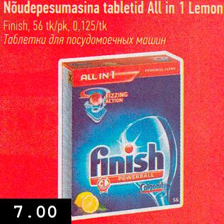 Allahindlus - Nõudepesumasina tabletid All in 1 Lemon