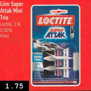 Allahindlus - Liim Super Attak Mini Trio