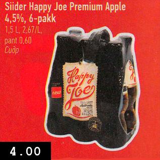 Allahindlus - Siider Happy Joe Premium Apple