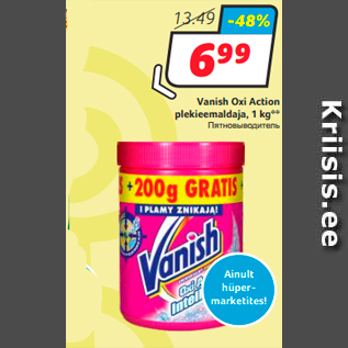 Allahindlus - Vanish Oxi Action plekieemaldaja, 1 kg**