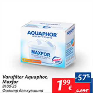 Allahindlus - Varufilter Aquaphor, Maxfor