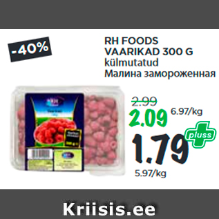 Allahindlus - RH FOODS VAARIKAD 300 G